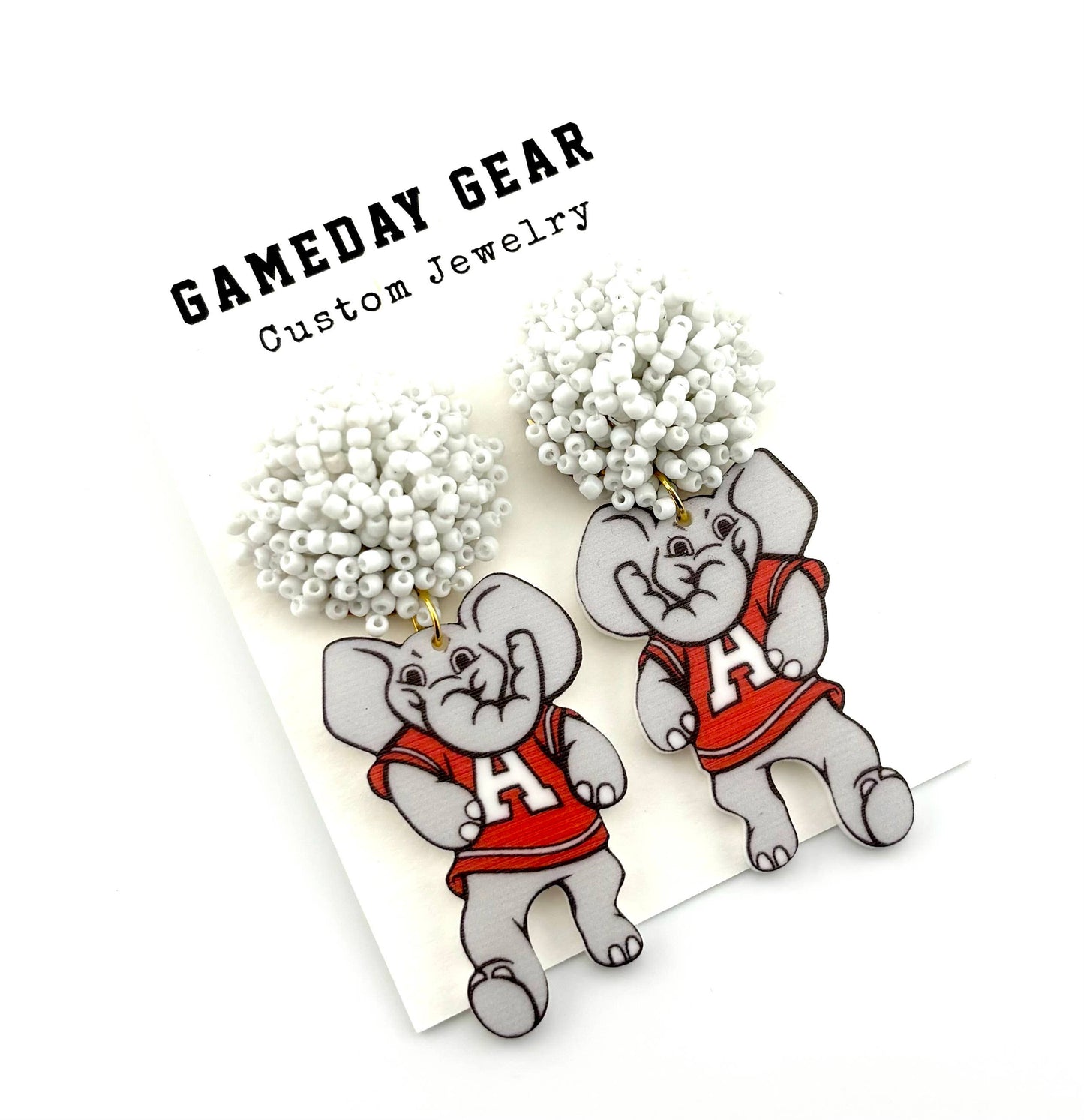 Alabama Elephant Earrings