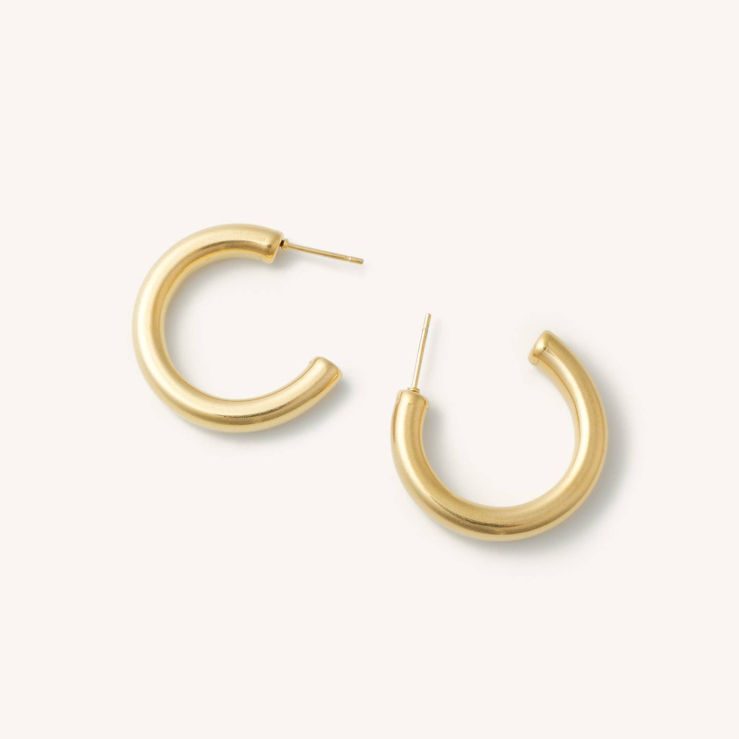 Rome Gold Tube Hoops- Medium and Large