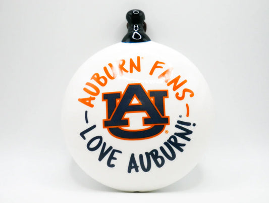 Auburn Logo Ceramic Puff Ornament