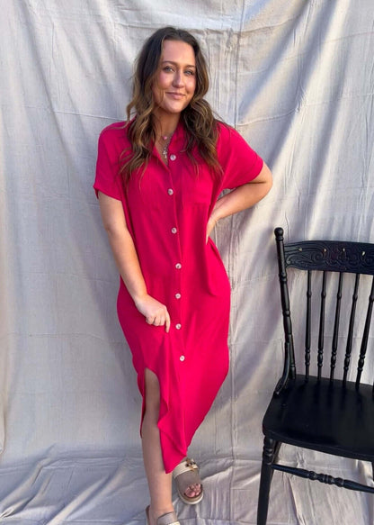 Sugar And Spice Button Down Dress