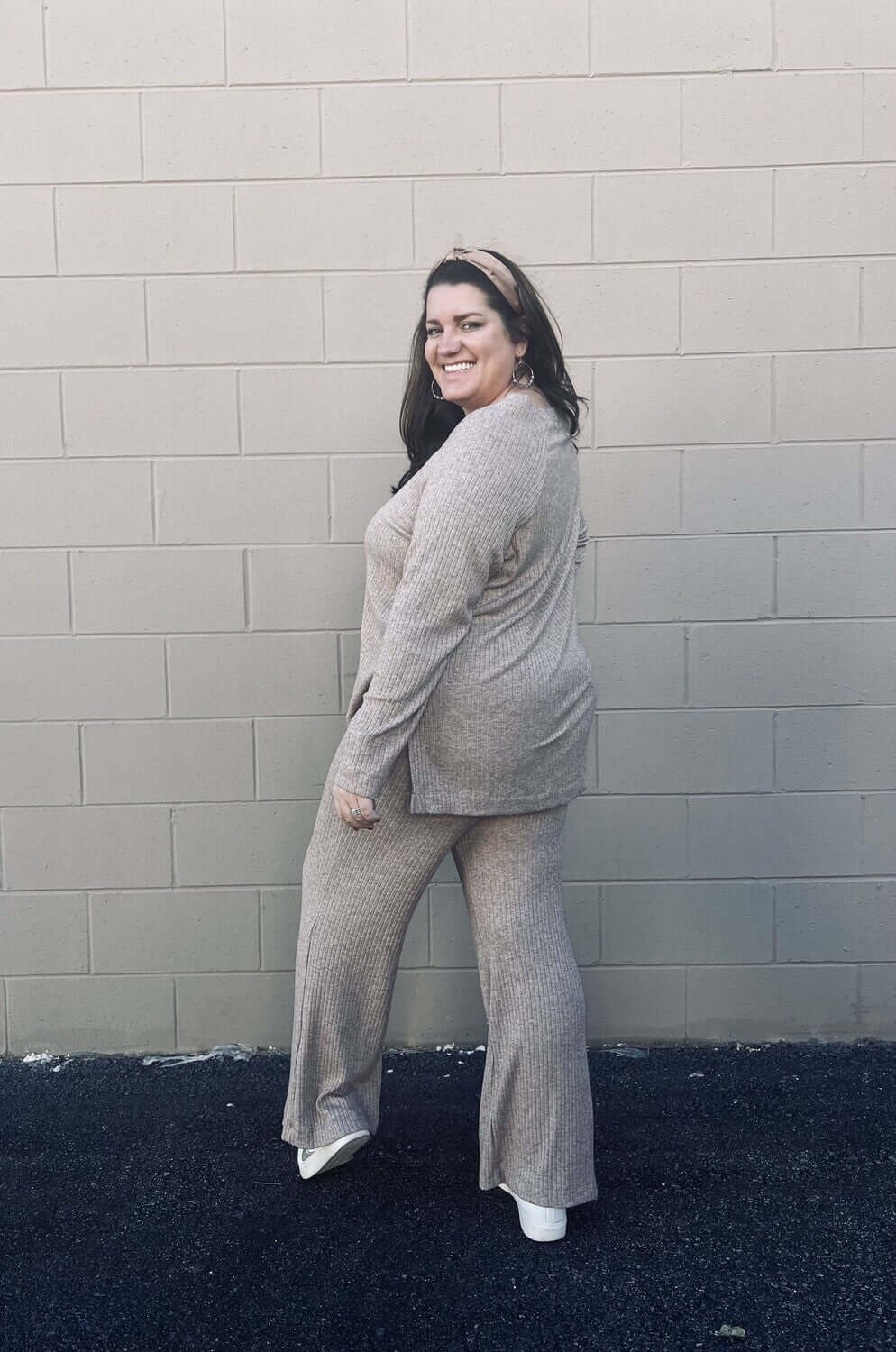 Ribbed Pant - Oatmeal