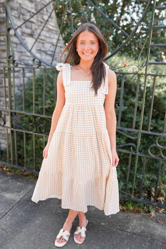 Gracie Gingham Maxi Dress