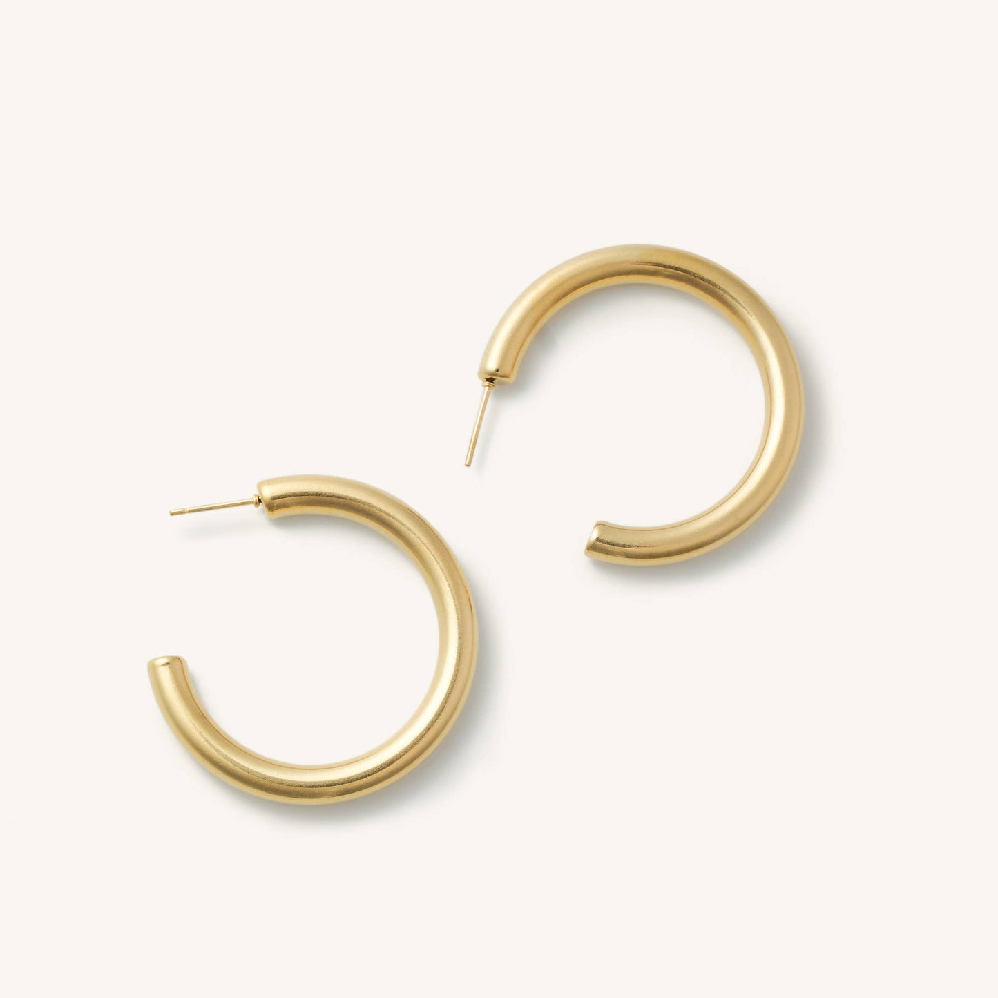 Rome Gold Tube Hoops- Medium and Large