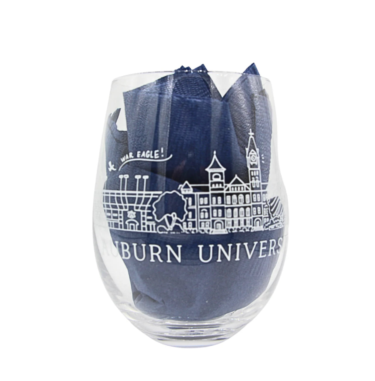 Auburn Skyline Wine Glass