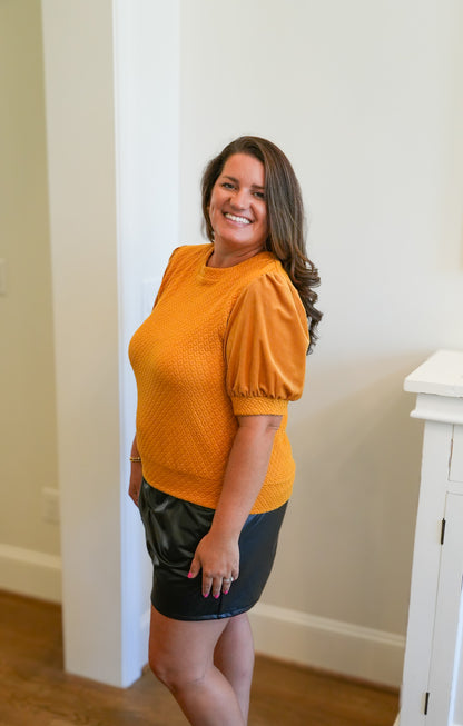 Corduroy Sleeve Top