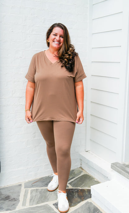 Brushed Microfiber Loungewear Top