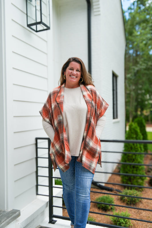 Plaid Poncho