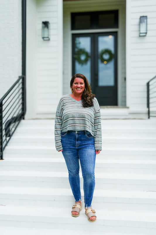 Lightweight Slate Blue Sweater