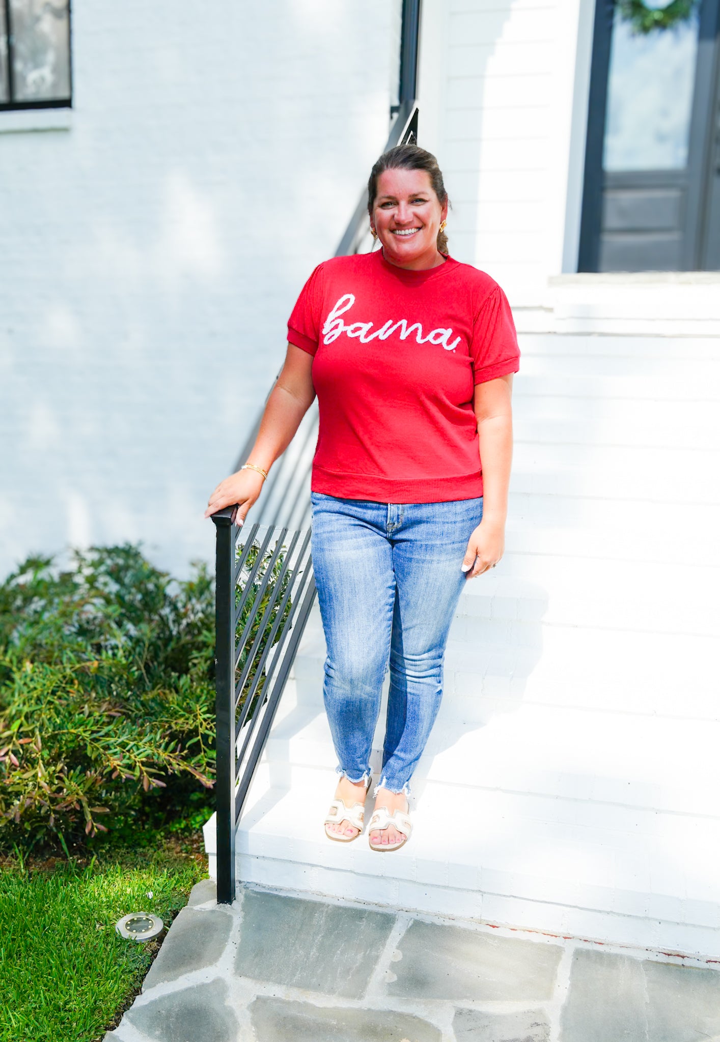 Alabama Glitter Script Top