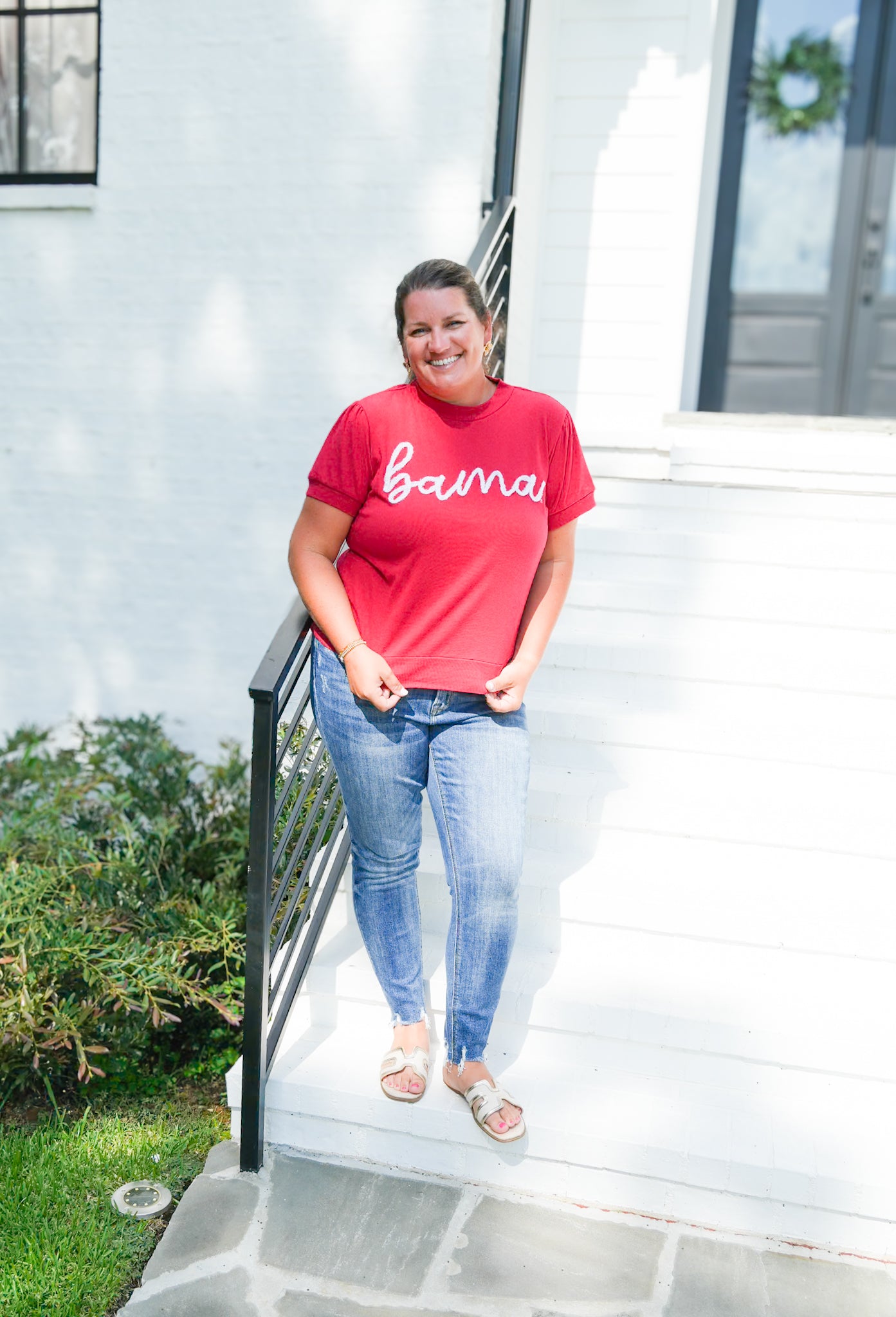 Alabama Glitter Script Top