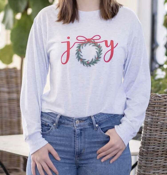 Joy Wreath Long Sleeve T-Shirt